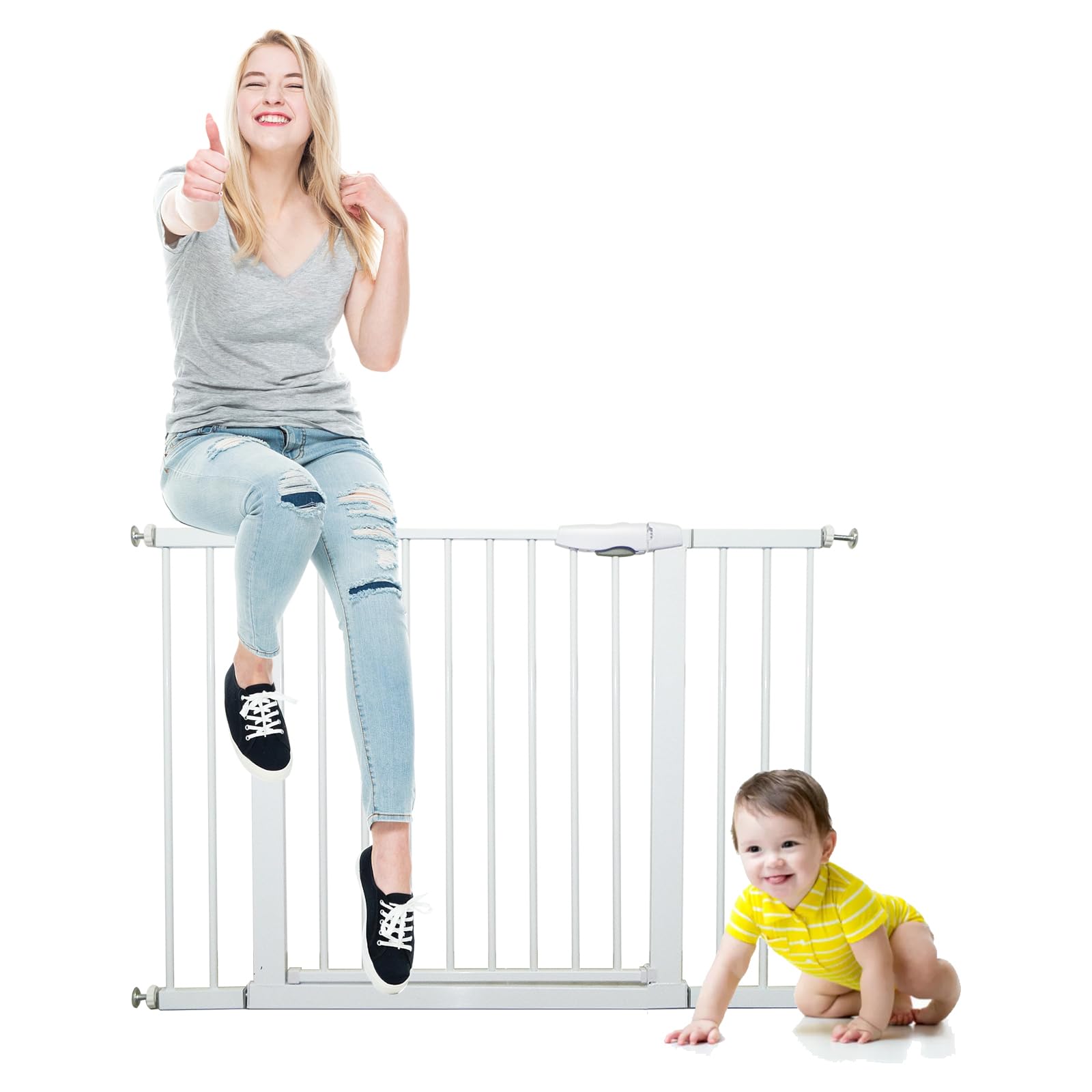 Puerta de bebé de 85.5''-105.1" para escaleras, Puerta para