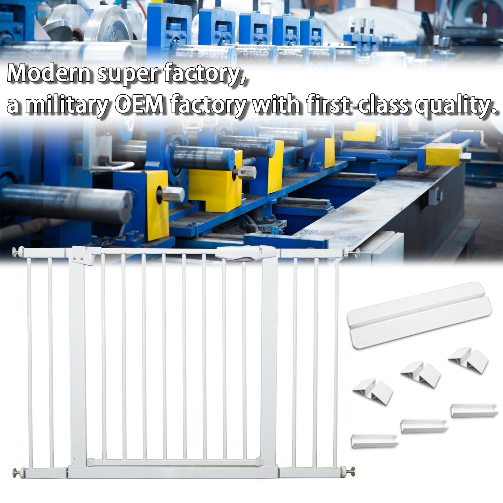 Puerta de bebé de 85.5''-105.1" para escaleras, Puerta para - Imagen 8