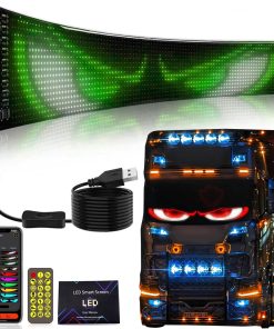 Pddolw Ojos del Diablo Luz para Autos, Pantalla LED