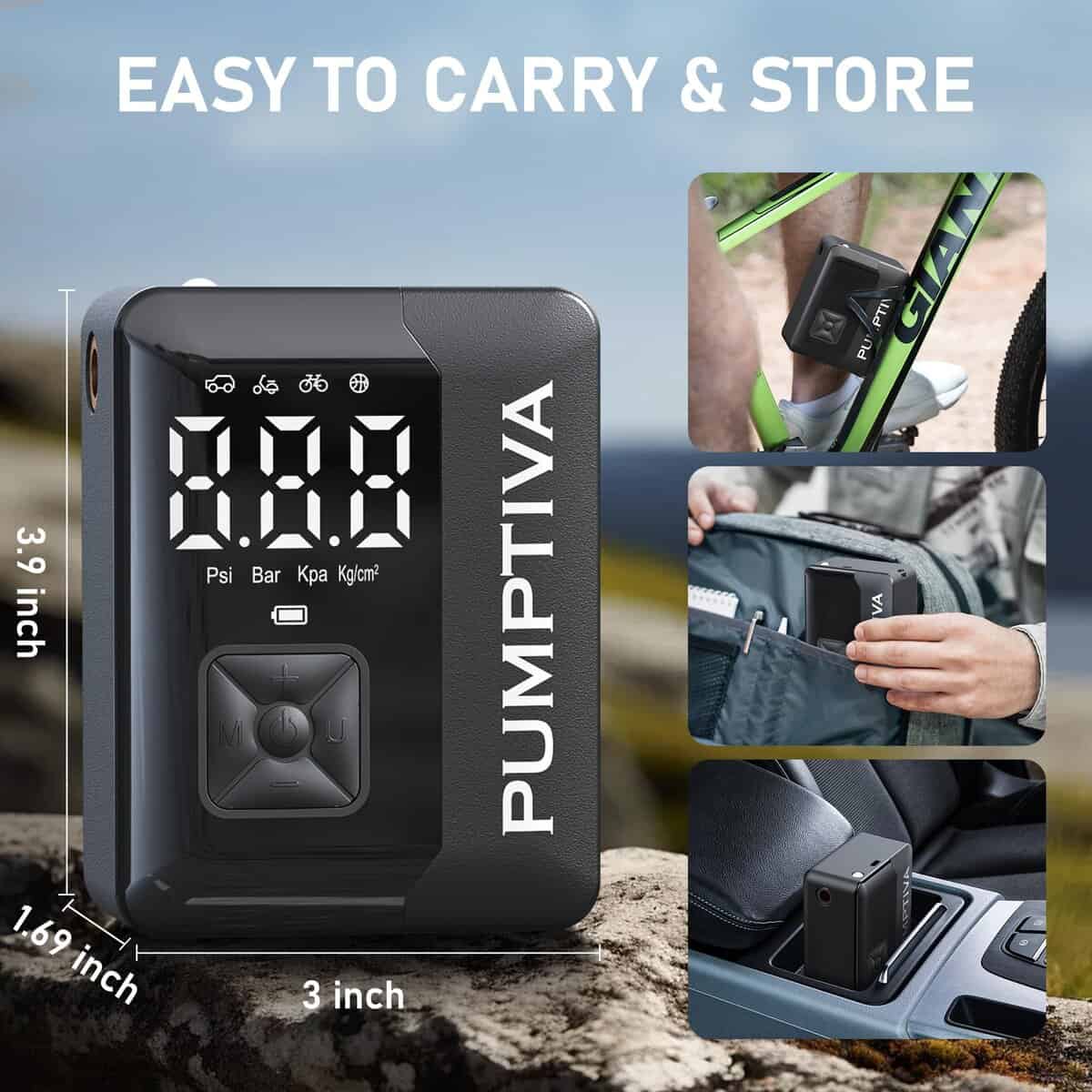 Inflador de neumáticos Compresor de aire -Negro - Imagen 9