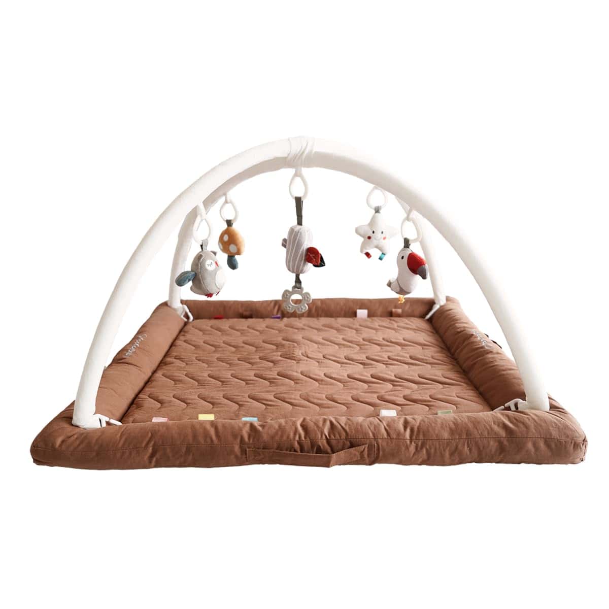 Gimnasio para Bebés CoocooBaby con 5 Juguetes -GoldenBrown