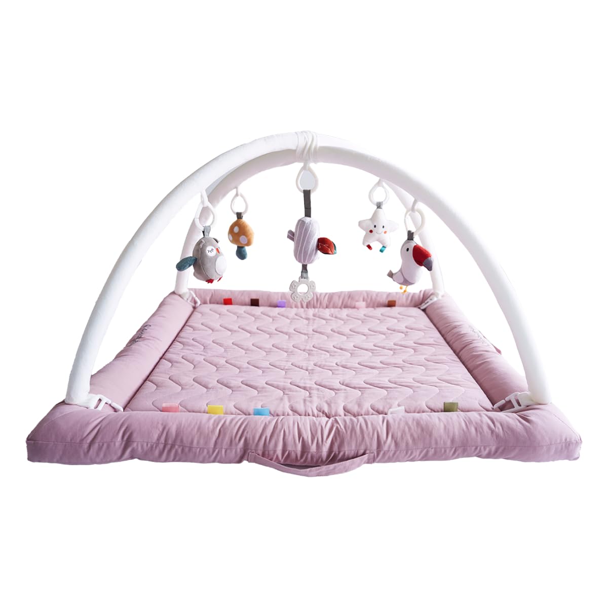 Gimnasio para Bebés CoocooBaby con 5 Juguetes -Mistyrose