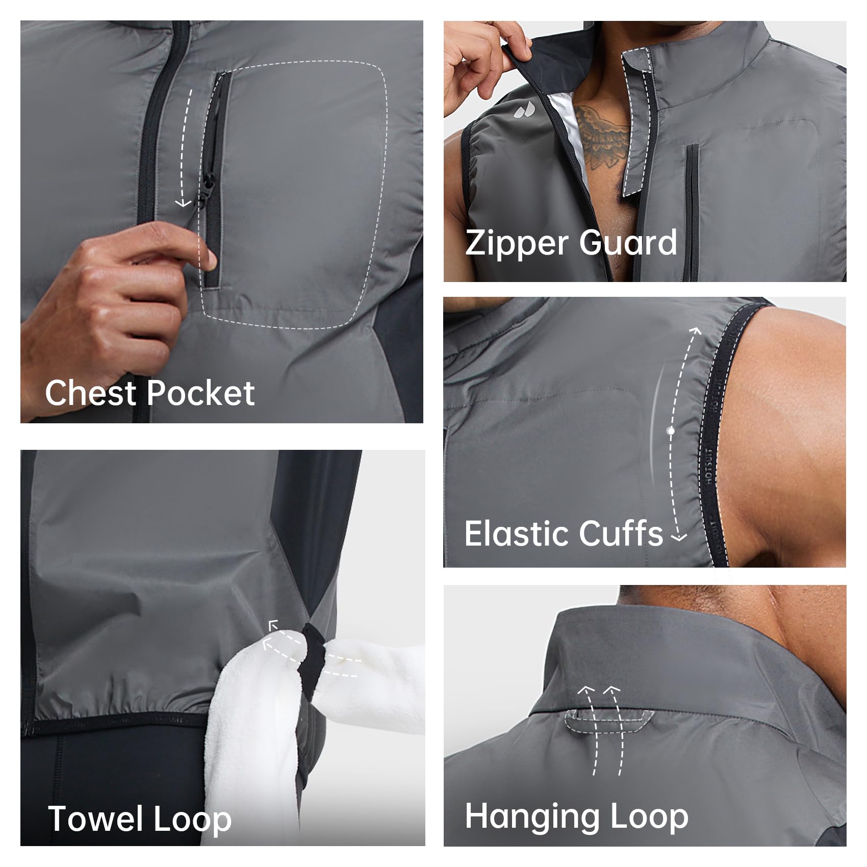 Chaleco de Sauna HOTSUIT para Hombres Chaqueta de Sauna - Imagen 4