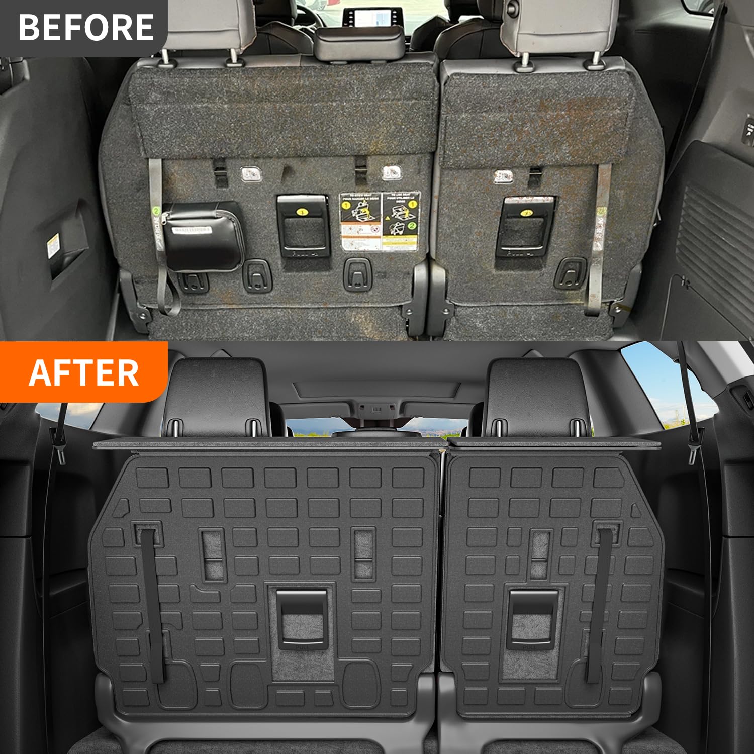 powoq 7&8 Seats Cargo Mat Compatible with 2021-2025 Toyota - Imagen 4