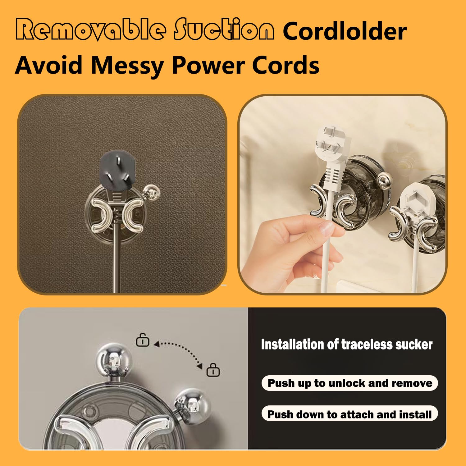 Organizador de Cables BUYBAR + 20 Ganchos de Parrilla para - Imagen 4