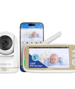 Monitor de bebé inteligente Woneya, pantalla HD IPS de 5",