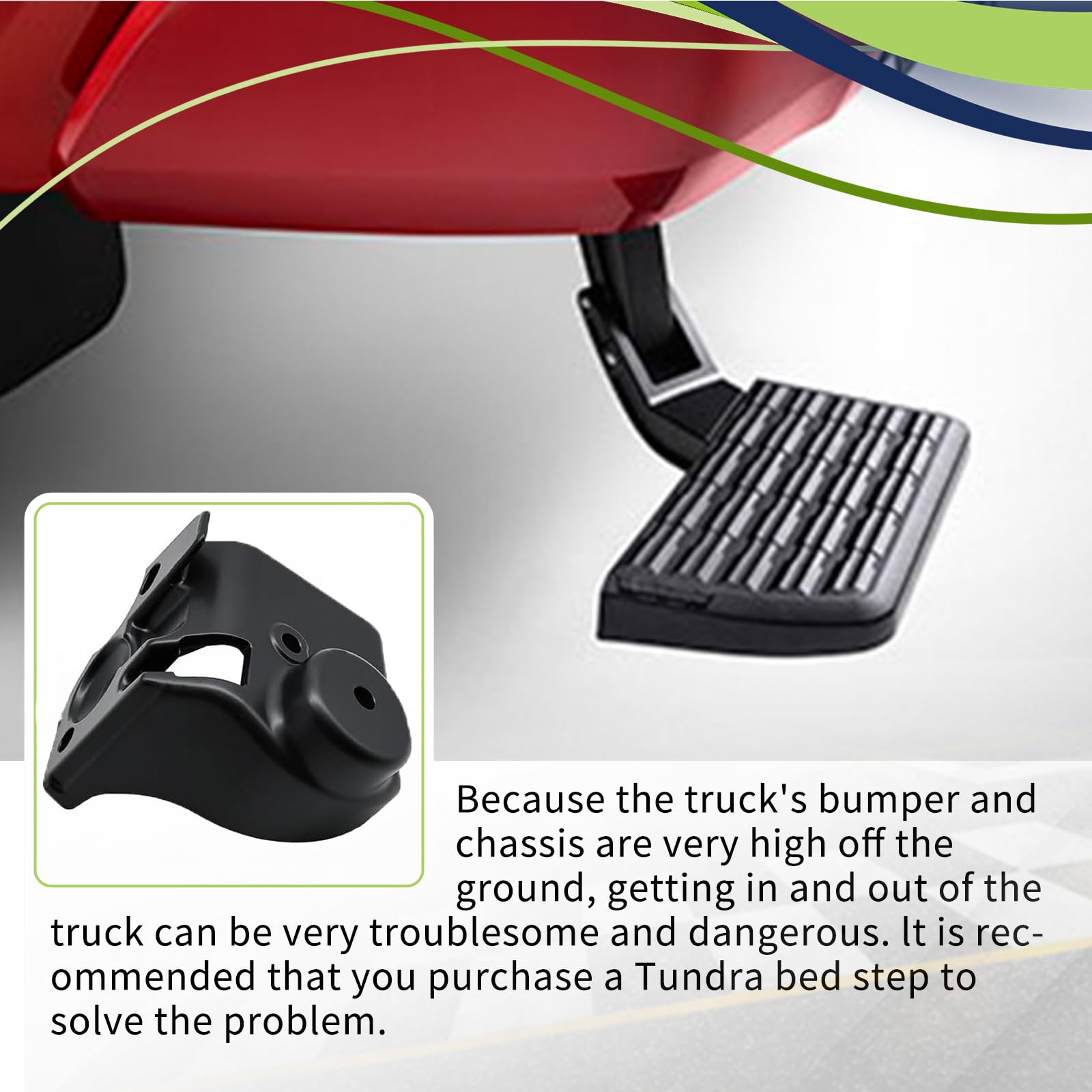 NBWIYQP Paso de cama trasera Tailgate Bedstep para 2024 - Imagen 4