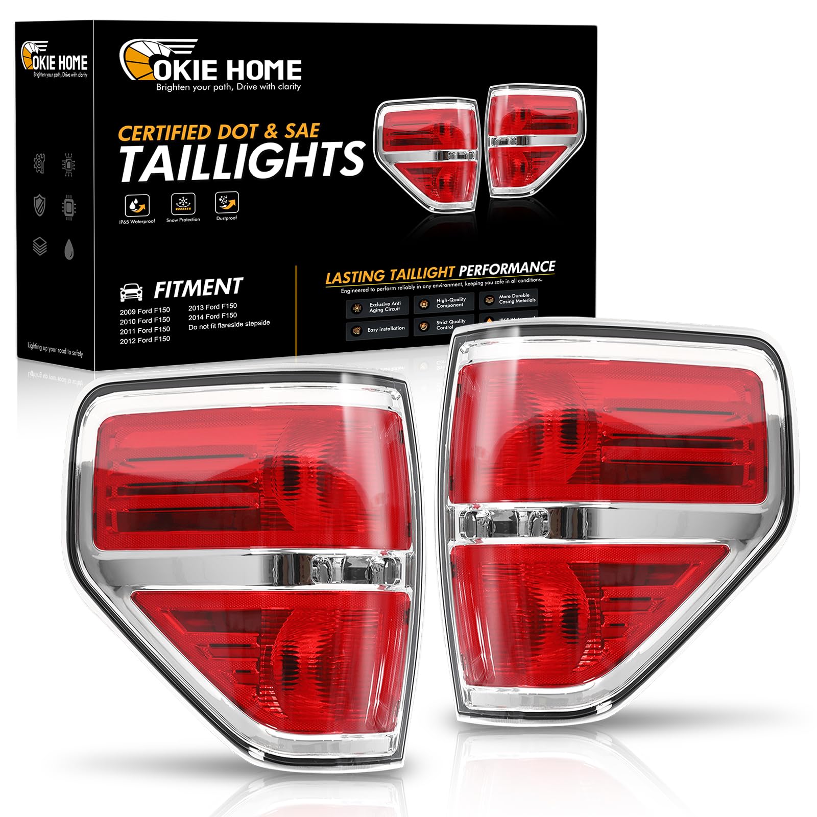 Luces traseras OKIE HOME F150 compatibles con Ford F-150