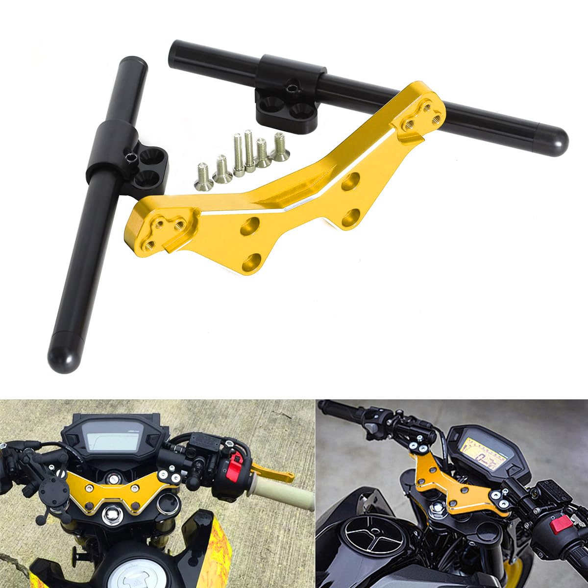 Kit de Manillar Ajustable de Motocicleta de Aluminio 3D