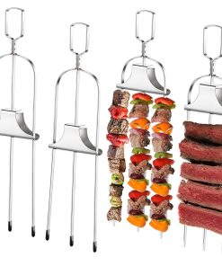 4 Pcs Brochetas para Asar a la parrilla - 14'' Brocheta de