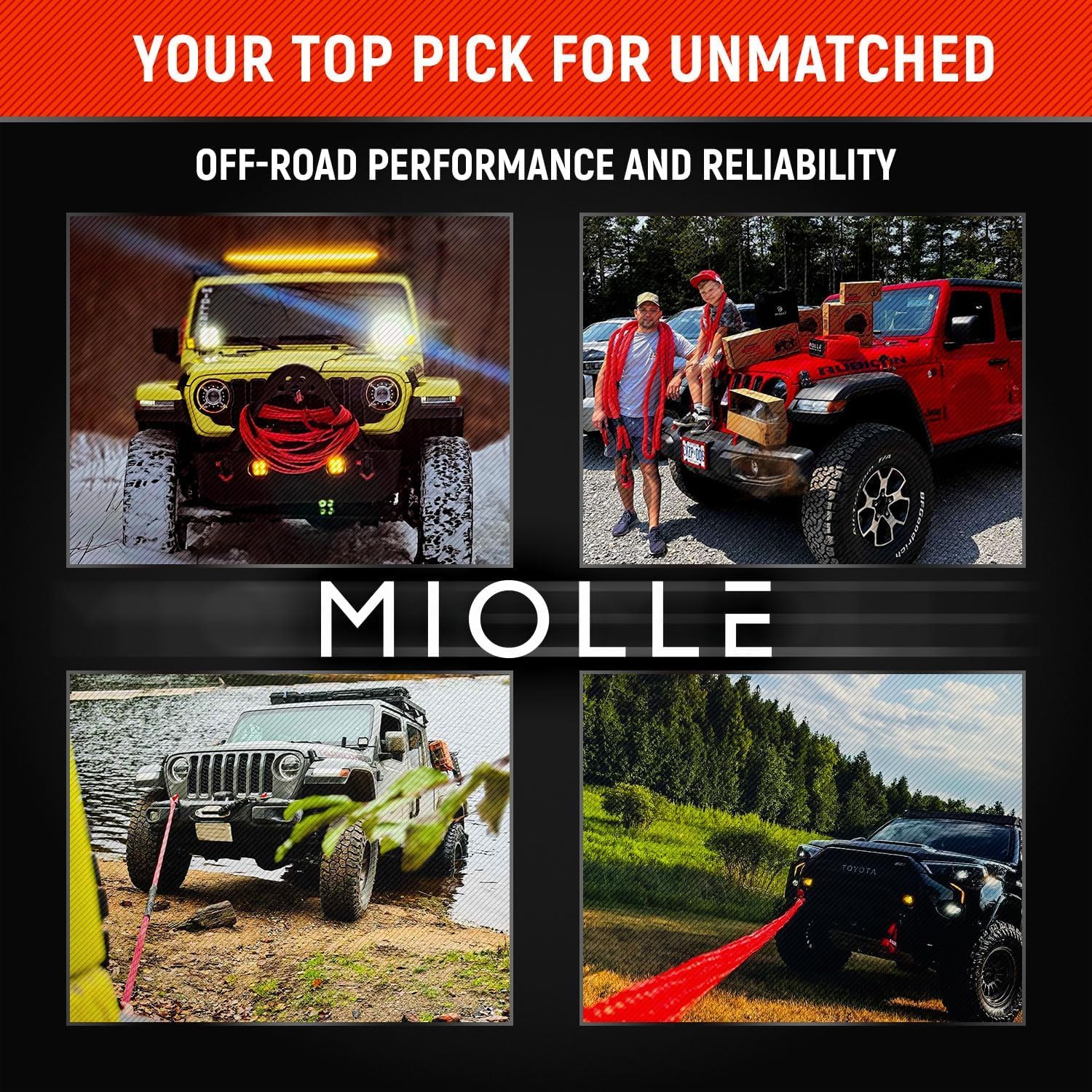 MiolleGear Tow Strap 3�x20�- 33400lbs MBS Kit de Correa de - Imagen 6