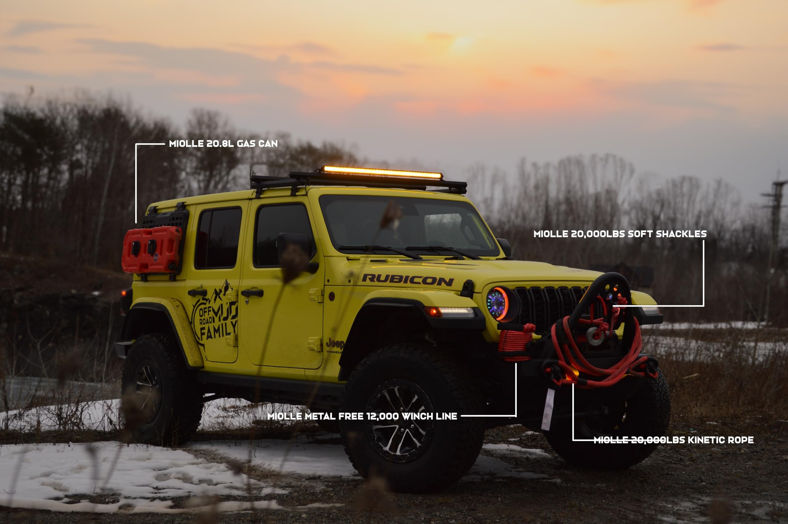 MiolleGear Tow Strap 3�x20�- 33400lbs MBS Kit de Correa de - Imagen 8