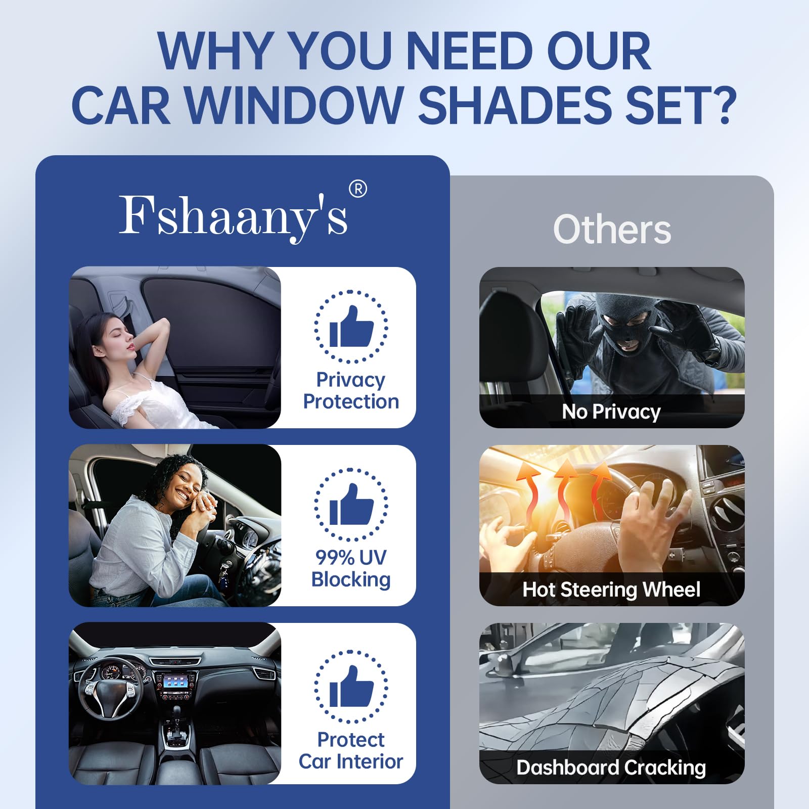 8pcs Protector Solar para Ventanas de Coche para Toyota - Imagen 7