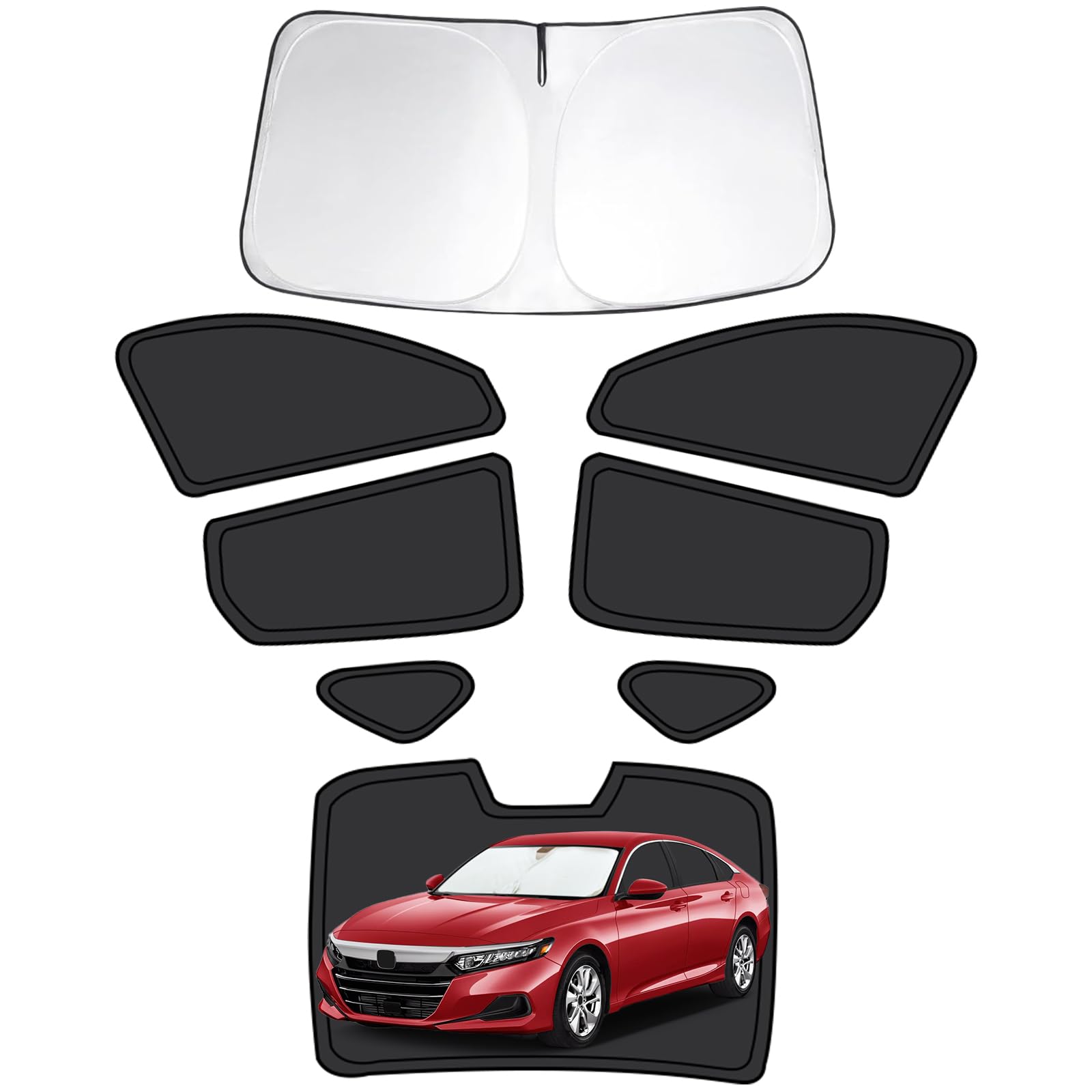 8pcs Cortinas para ventanas de auto para Honda Accord