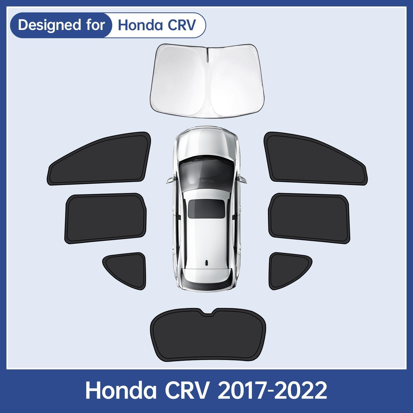 8pcs Cubiertas de Ventana de Coche para Honda CRV - Imagen 8