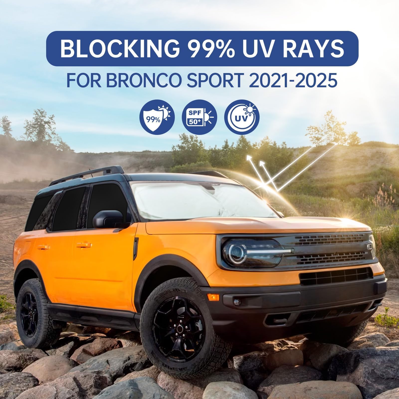 8pcs Car Window Shades for Ford Bronco Sport 2021 2022 2023 - Imagen 7