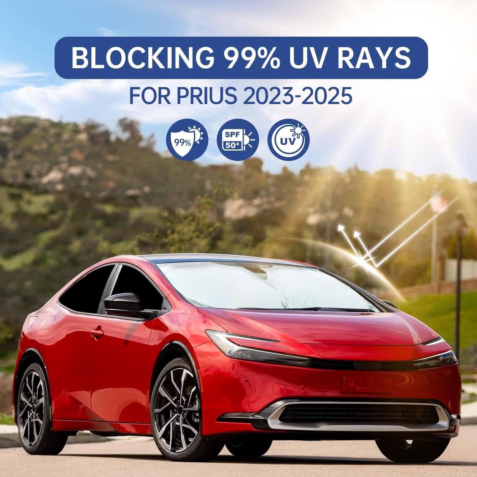 6pcs Car Window Shades para Toyota Prius 2023 2024 2025, - Imagen 7