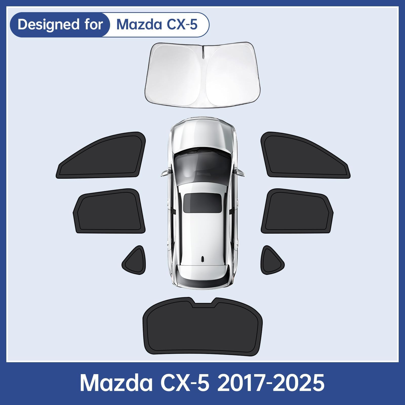 8pcs Car Window Shades para Mazda CX-5 2017-2025, Cubiertas - Imagen 8