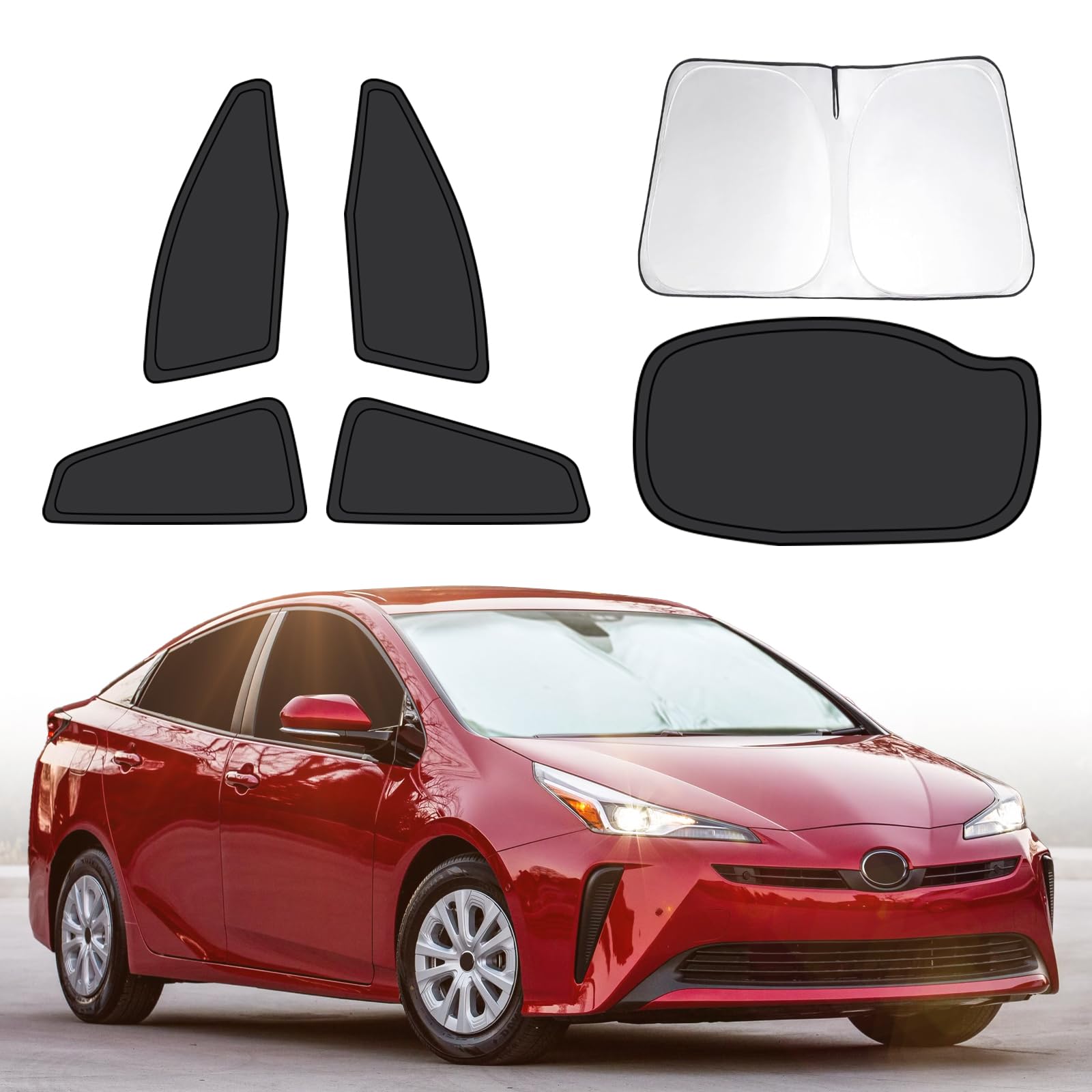 6pcs Cubiertas de Ventana para Coche para Toyota Prius