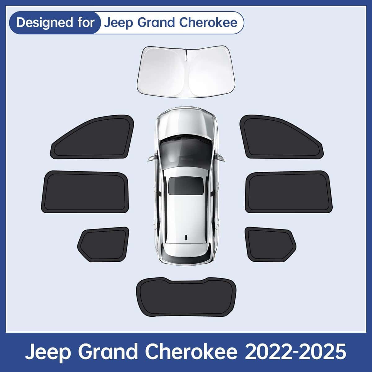 8pcs Car Window Shades for Jeep Grand Cherokee(Grand - Imagen 8