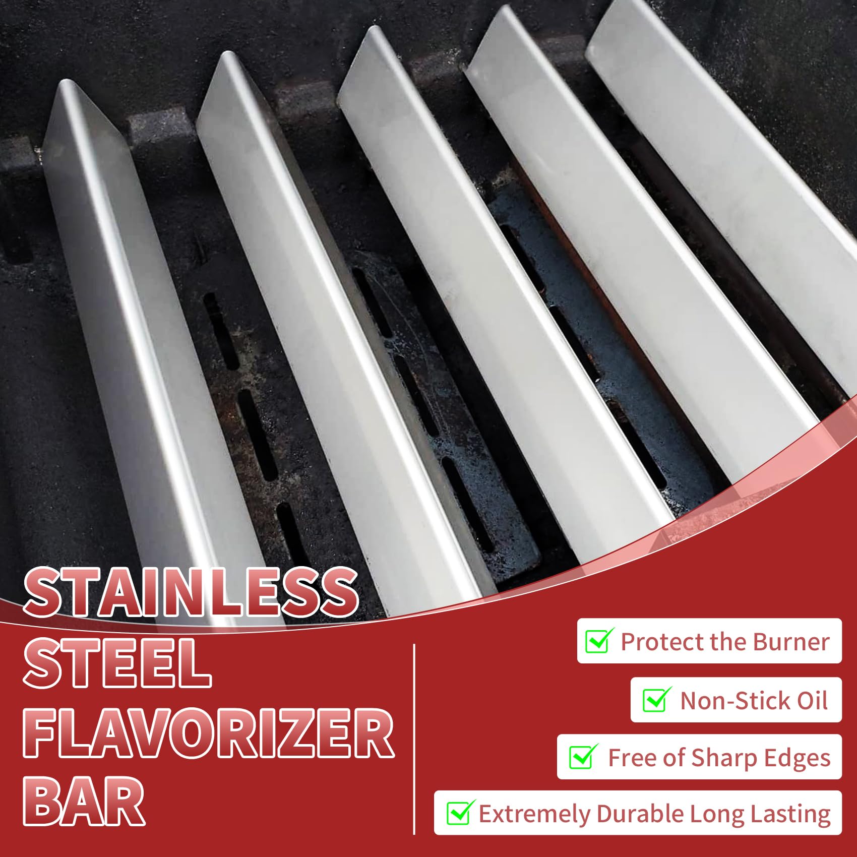 Terefour 17.5 Pulgadas Barras Flavorizantes para Parrillas - Imagen 6