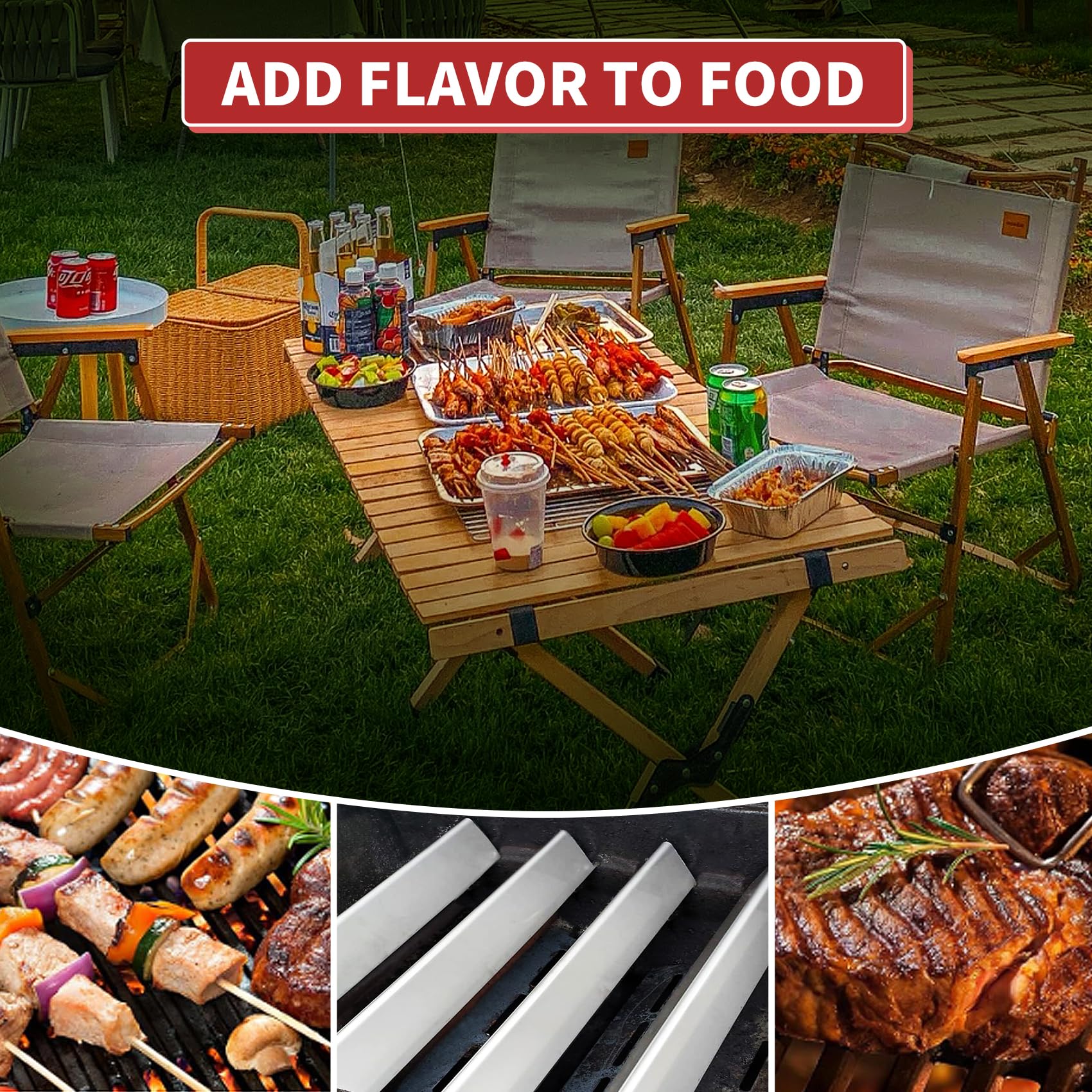 Terefour 17.5 Pulgadas Barras Flavorizantes para Parrillas - Imagen 8