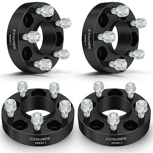ECCPP 4pcs Separadores de ruedas 5x4.5 a 5x4.5 1.25" de