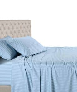 Juego de Sábanas a Rayas para Cama de Rey Dividida - Top