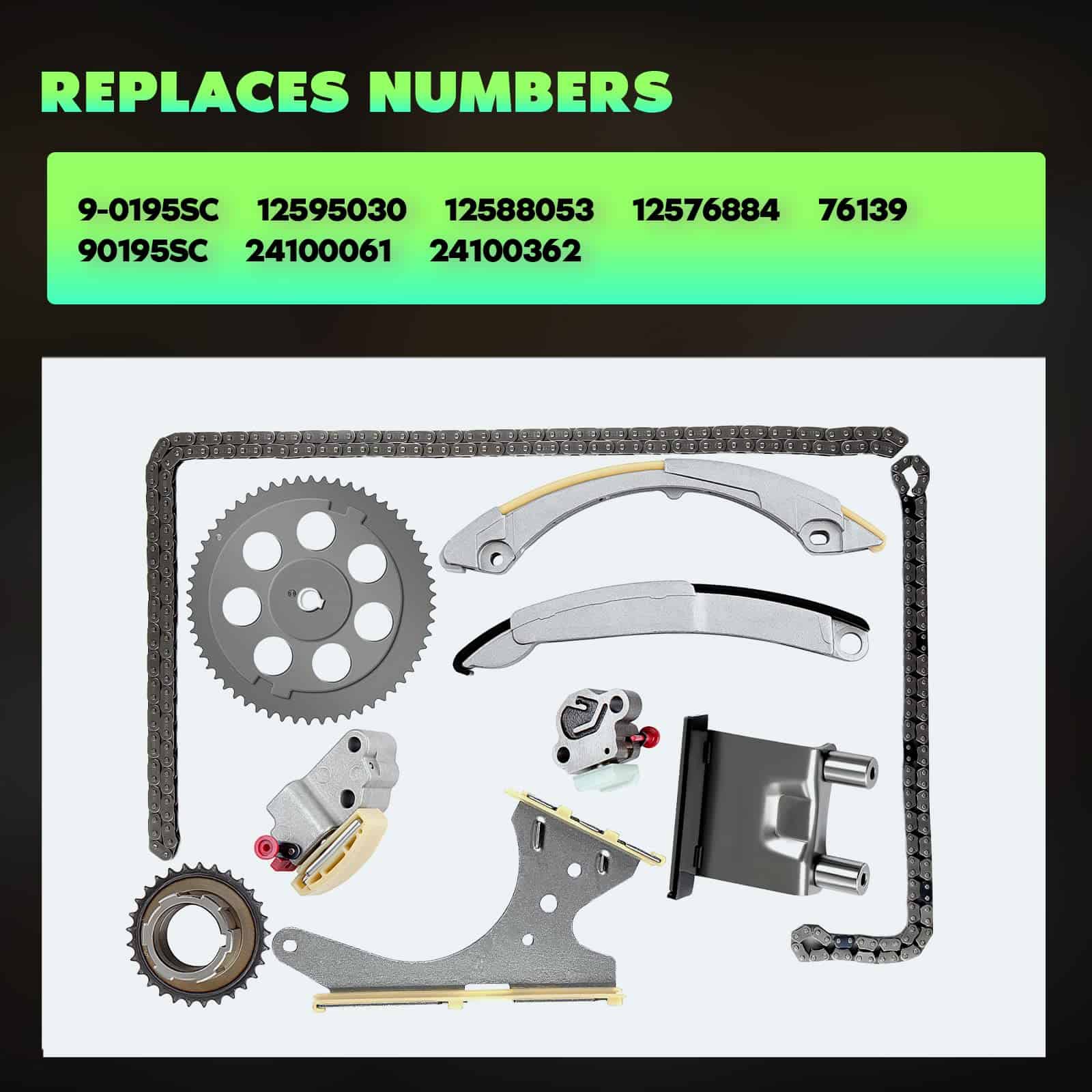 Juego de cadena de tiempo del motor SCITOO 9-0195SC - Imagen 5