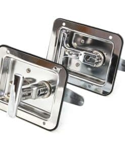 2 Cerraduras de Puerta de Remolque T-Handle Acero