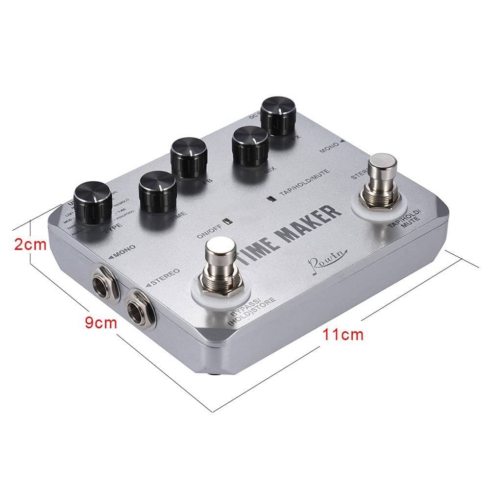 Pedal de Delay Rowin Time Maker con 11 Tipos de Delay para - Imagen 3