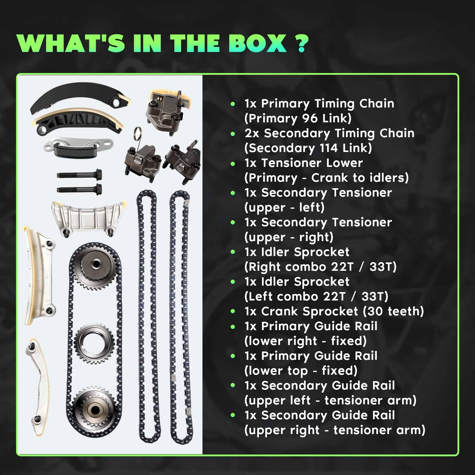 Kit de Cadena de Tiempo SCITOO compatible con 2007-2015 - Imagen 3