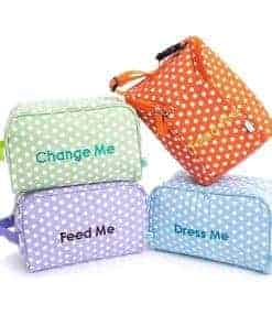 Organizador de pañales, biberones y suministros para bebé -