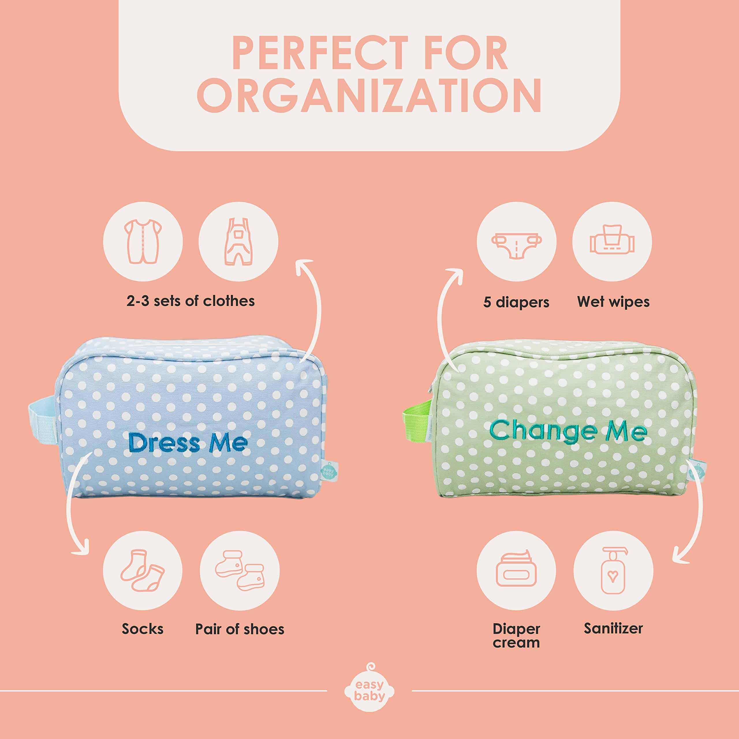 Organizador de pañales, biberones y suministros para bebé - - Imagen 3