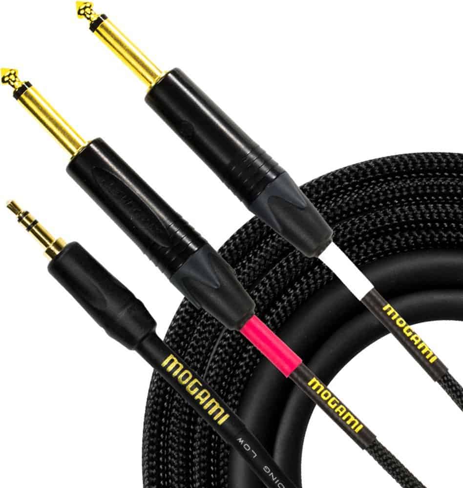 Cable Adaptador de Audio Estéreo Mogami GOLD 3.5-2TS-03,