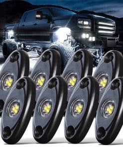 Luces LED Rock Blancas 8PCS para Camión Todo Terreno Coche