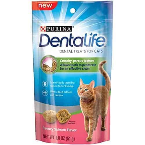 Purina Dentalife Snacks Dentales para Gatos, Sabor a Salmón