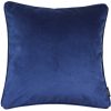 Funda de cojín decorativa de terciopelo liso azul marino