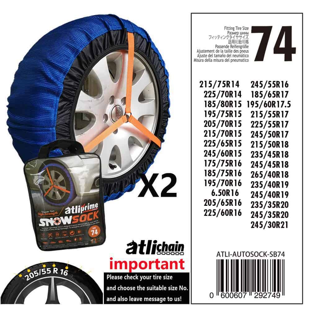 2pcs Cadenas de Nieve Antideslizantes y Seguras para el - Imagen 5