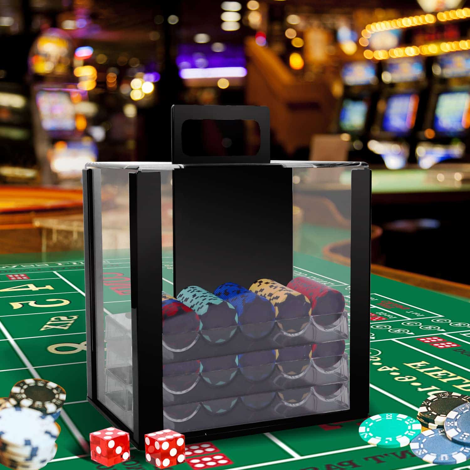 Estuche de fichas de póker de GSE Games & Sports Expert, - Imagen 8