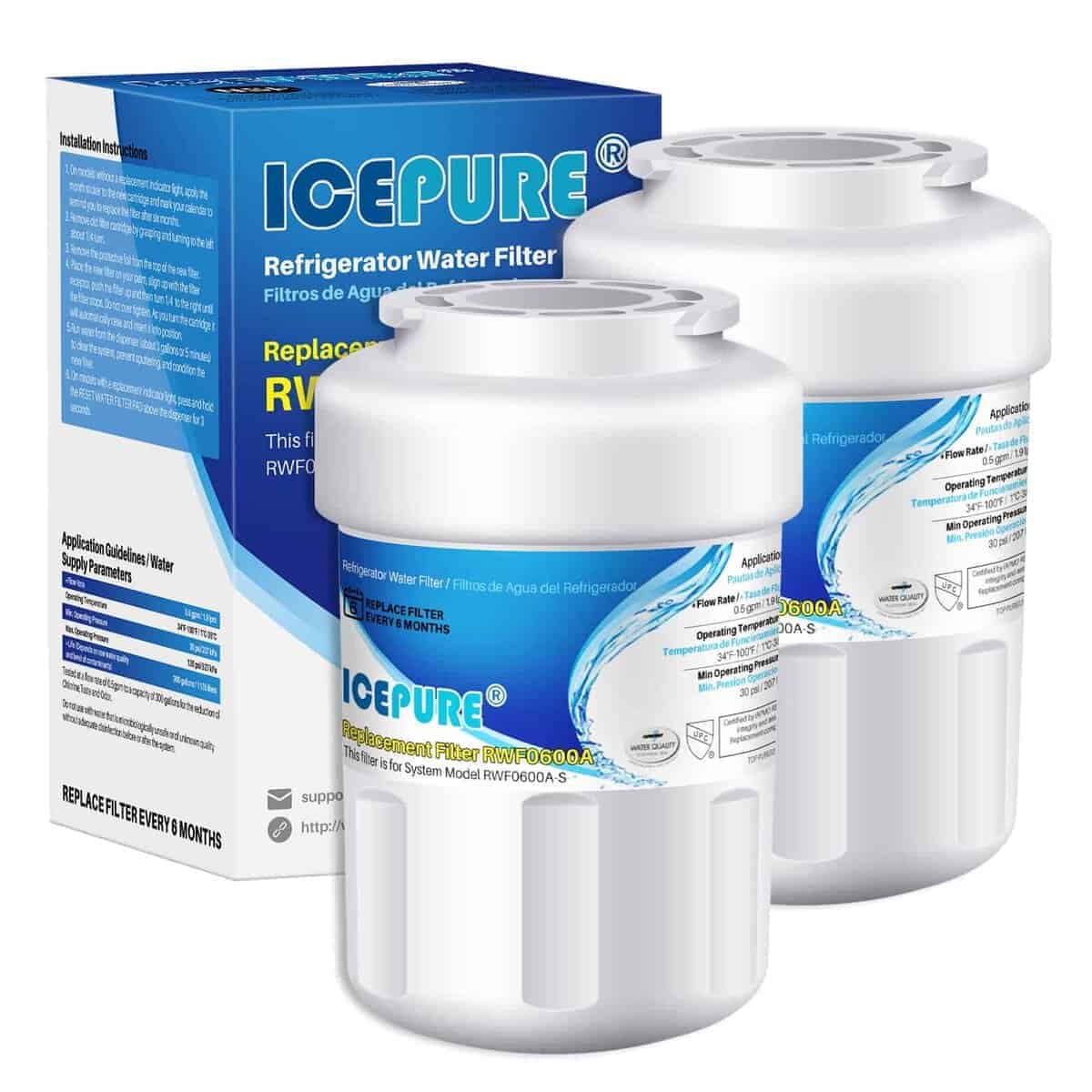 Filtro de Agua para Refrigerador ICEPURE Reemplazo para GE