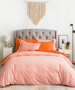 Juego de Funda Nórdica Rosa SUSYBAO Queen 100% Algodón