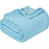Manta de algodón king size TreeWool para cama -Azul Claro