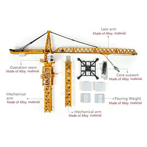 Grúa de Torre Giratoria Vehículo Miniatura de Camión de - Imagen 5