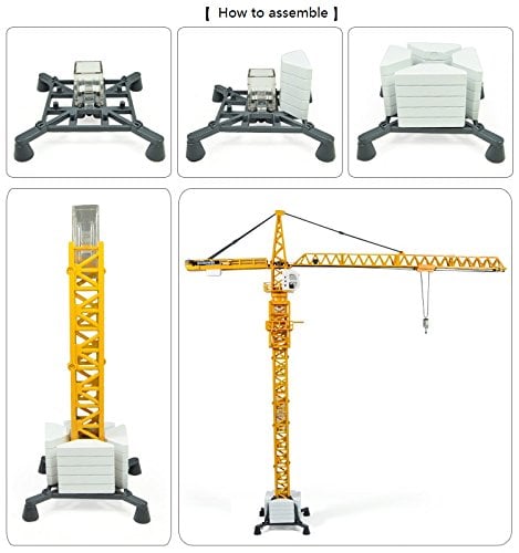 Grúa de Torre Giratoria Vehículo Miniatura de Camión de - Imagen 6