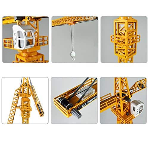 Grúa de Torre Giratoria Vehículo Miniatura de Camión de - Imagen 8