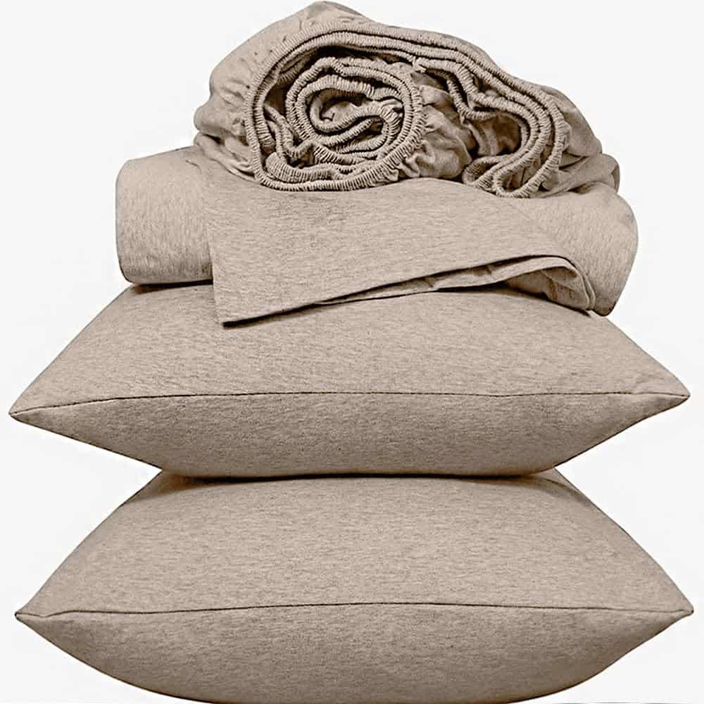 Juego de sábanas de punto de jersey Heather Knit de