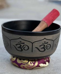 DharmaObjects Juego de Cuenco Tibetano de Meditación Hindu