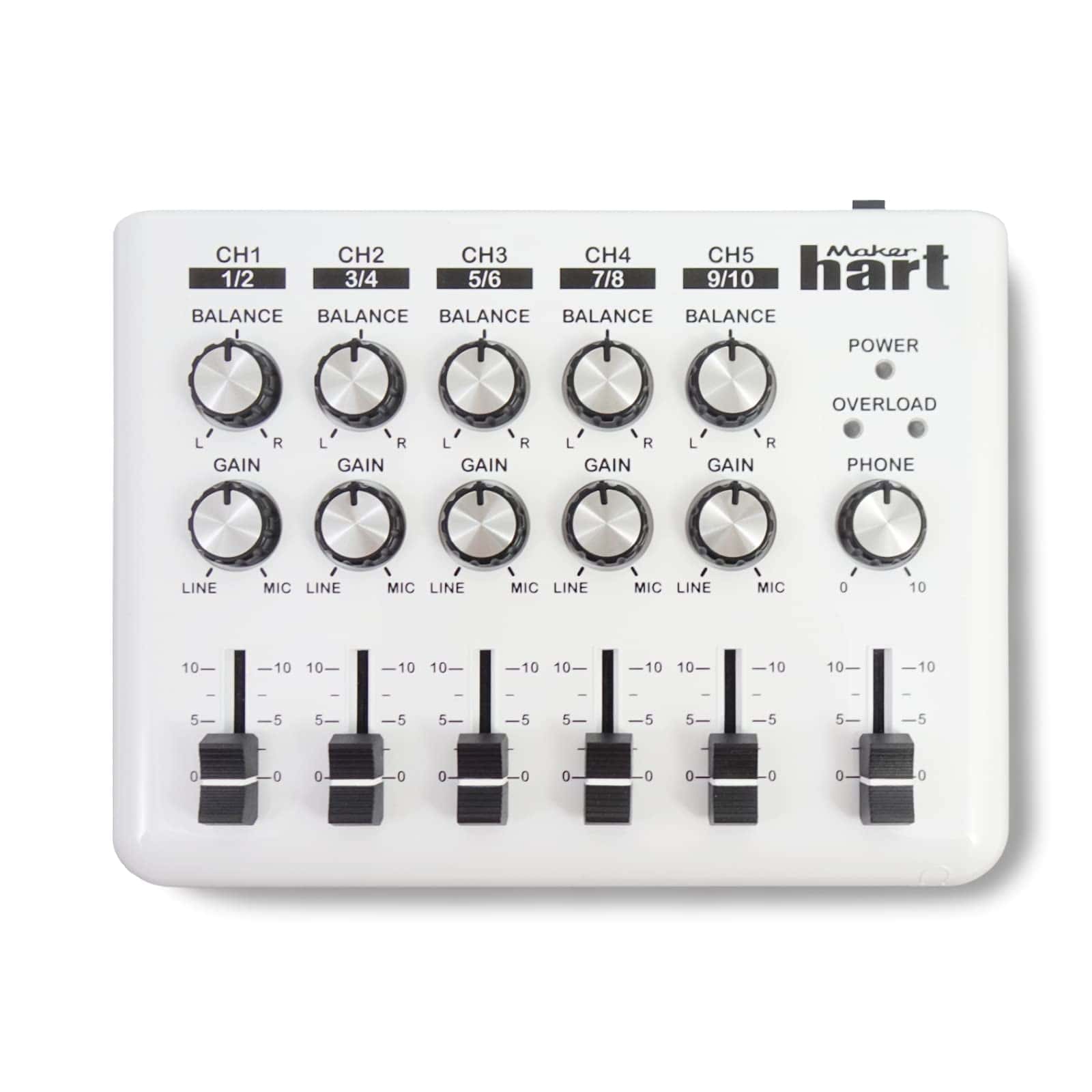 Maker Hart LOOP MIXER - Mezclador de audio portátil con 5
