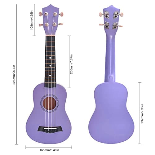 Paquete de principiante de ukelele soprano, ukeleles de 21 - Imagen 4